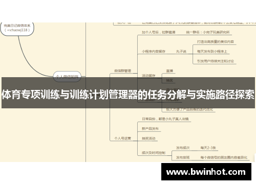 体育专项训练与训练计划管理器的任务分解与实施路径探索